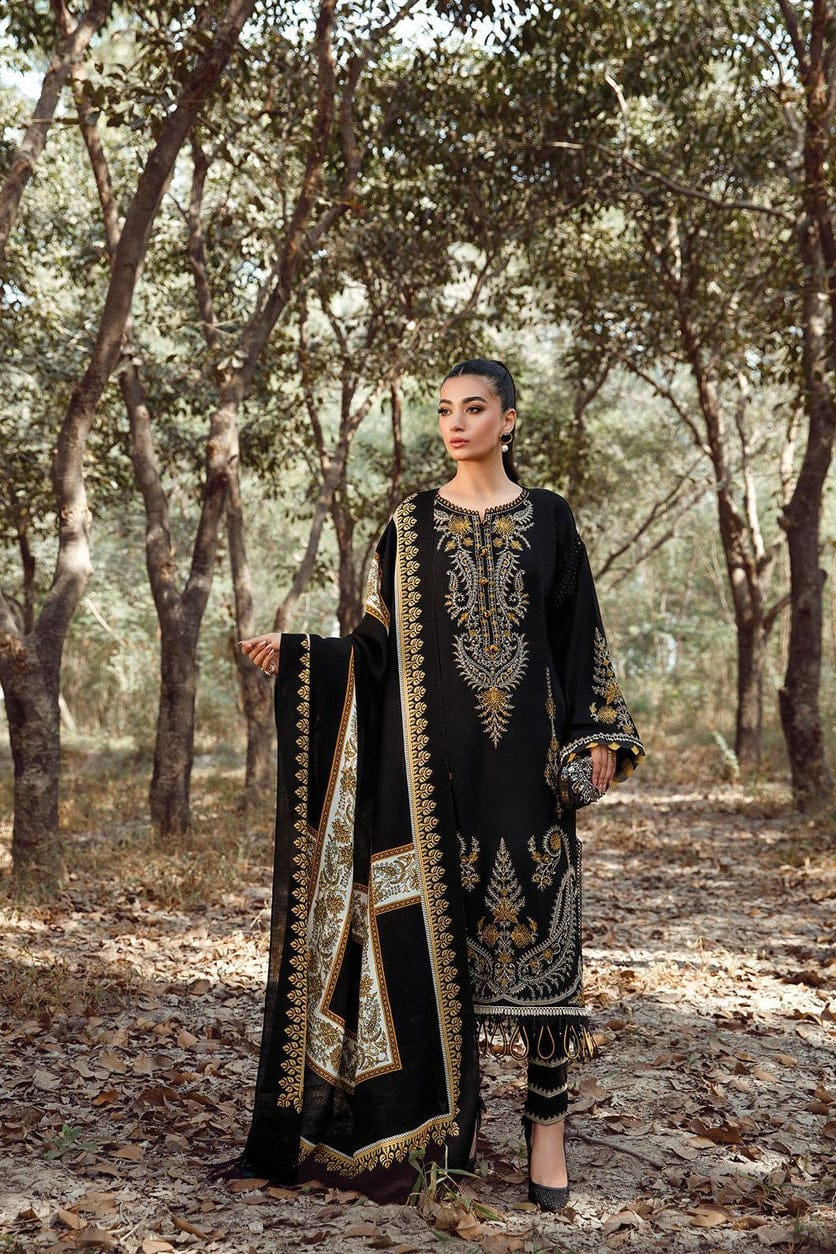 DFW-988 Maria B Heavy Embroidery 3PC Dhanak Suit