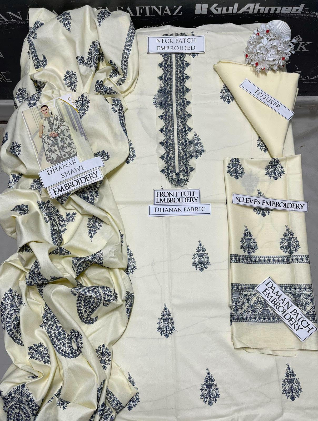 DFW-1128 Bareeze Embroidery 3PC Dhanak Suit