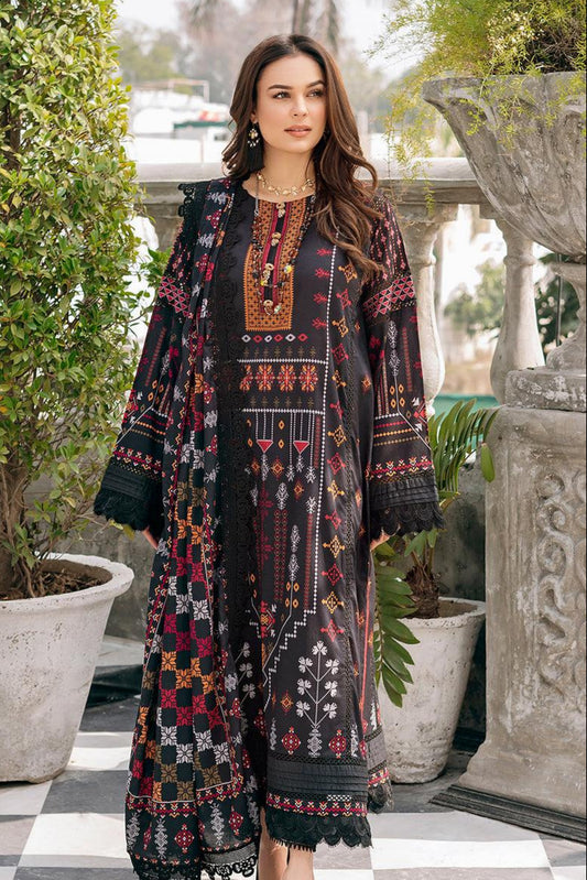 DFW-405 Jazmin Heavy Embroidery 3Pc Lawn Suit