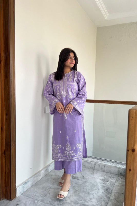 DFW-1034 Sapphire Embroidery 2PC Dhanak Suit