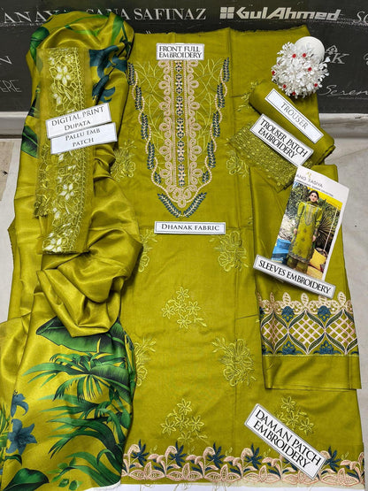 DFW-1049 Rang Rasiya Embroidery 3PC Dhanak Suit