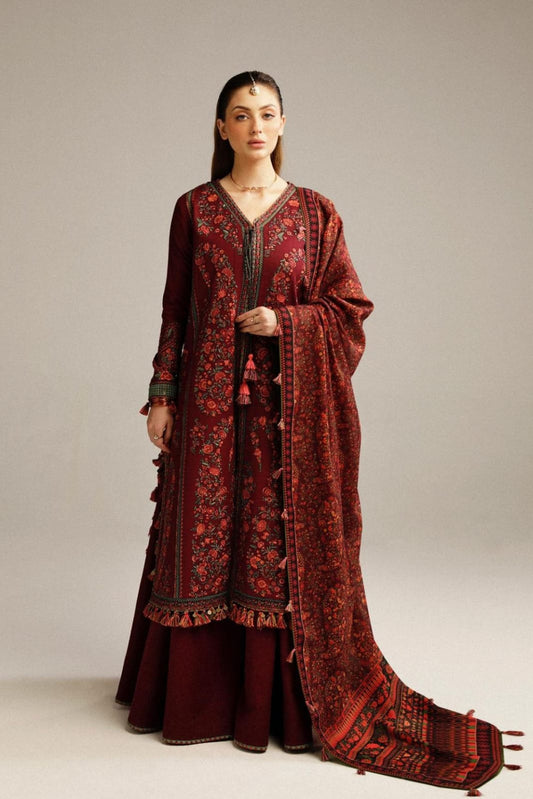 DFW-1112 Hussain Rehar Heavy Embroidery 3PC Dhanak Suit