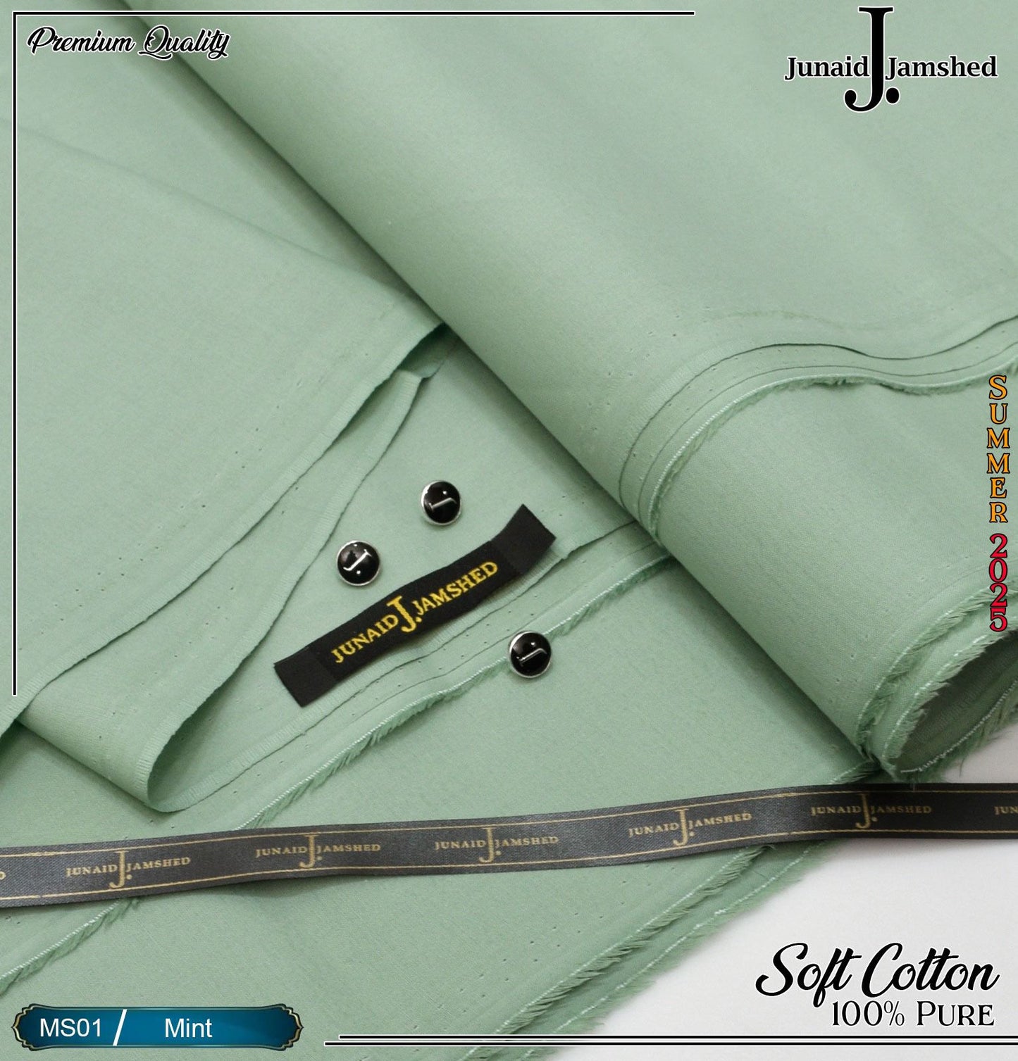 DFM-300 Junaid Jamshed Unstitched Soft Cotton Suit