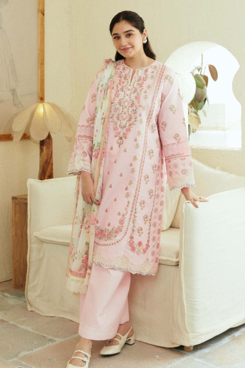 DFW-1047 Zara Shah Jahan Heavy Embroidery 3PC Dhanak Suit
