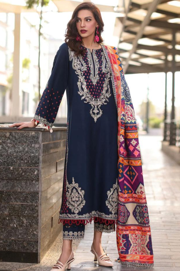 DFW-388 Chrizma Heavy Embroidery 3Pc Lawn Suit