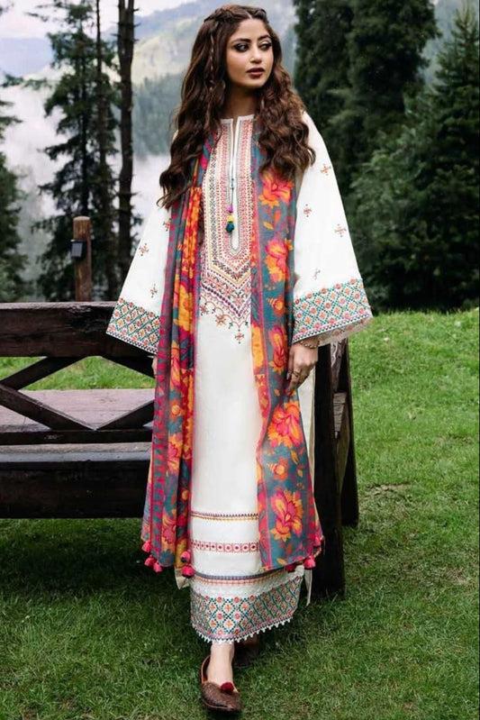 DFW-741 Sapphire Heavy Embroidery 3Pc Lawn Suit