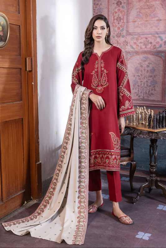 DFW-985 Noor Heavy Embroidery 3PC Dhanak Suit