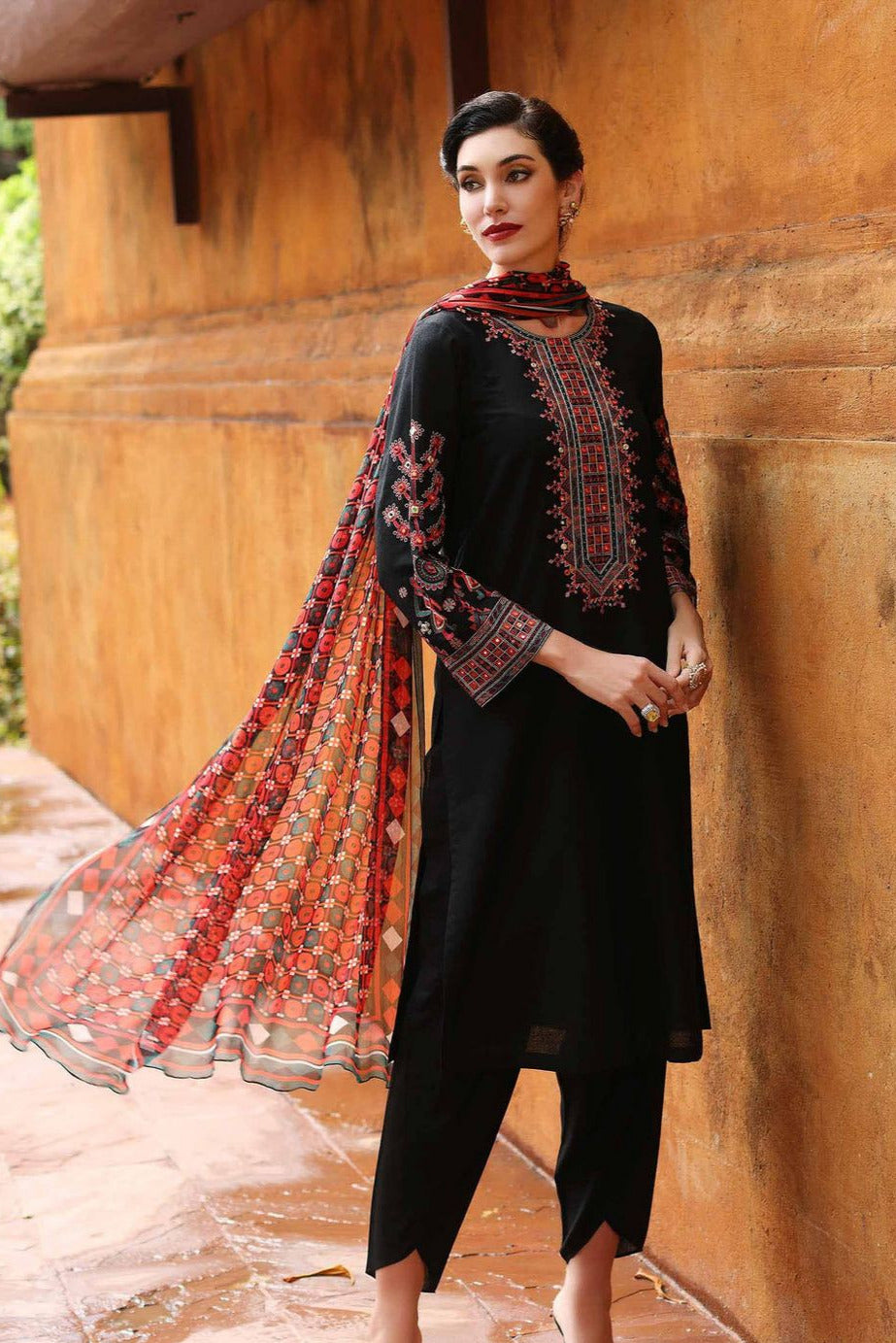 DFW-76 Chinyere Unstitched Embroided Lawn Dress