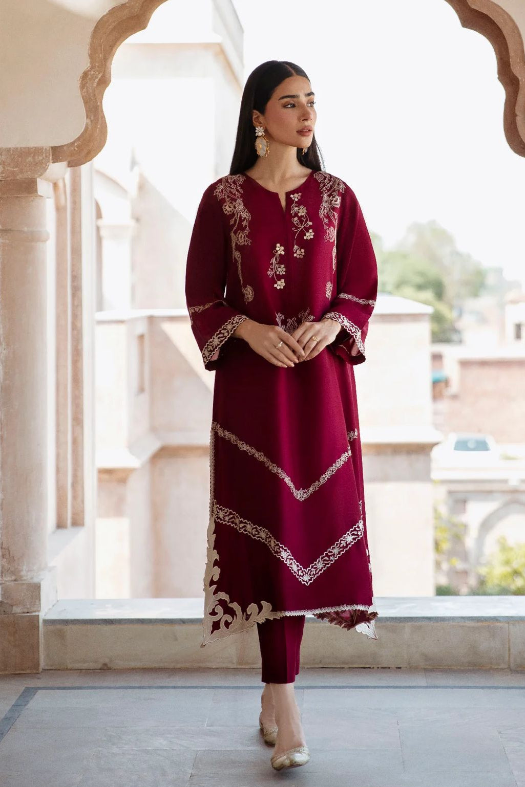 DFW-1239 Sobia Nazir Embroidery 2PC Dhanak Suit