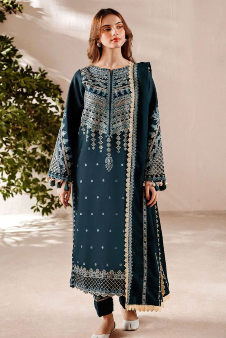 DFW-321 Florent Heavy Embroidery 3Pc Lawn Dress