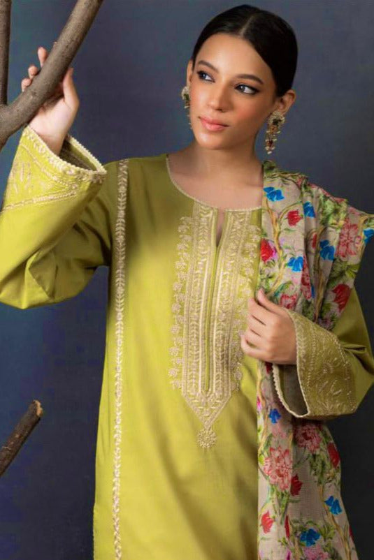 DFW-530 Batik Heavy Embroidery 3Pc Lawn Suit