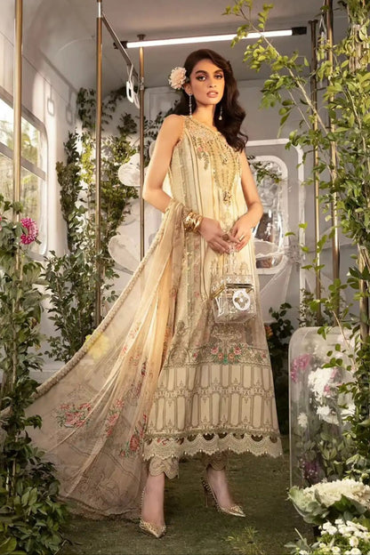 DFW-210 Maria B Heavy Embroidery 3Pc Lawn Suit