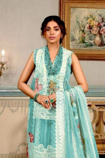 DFW-513 Saira Rizwan Heavy Embroidery 3Pc Lawn Suit