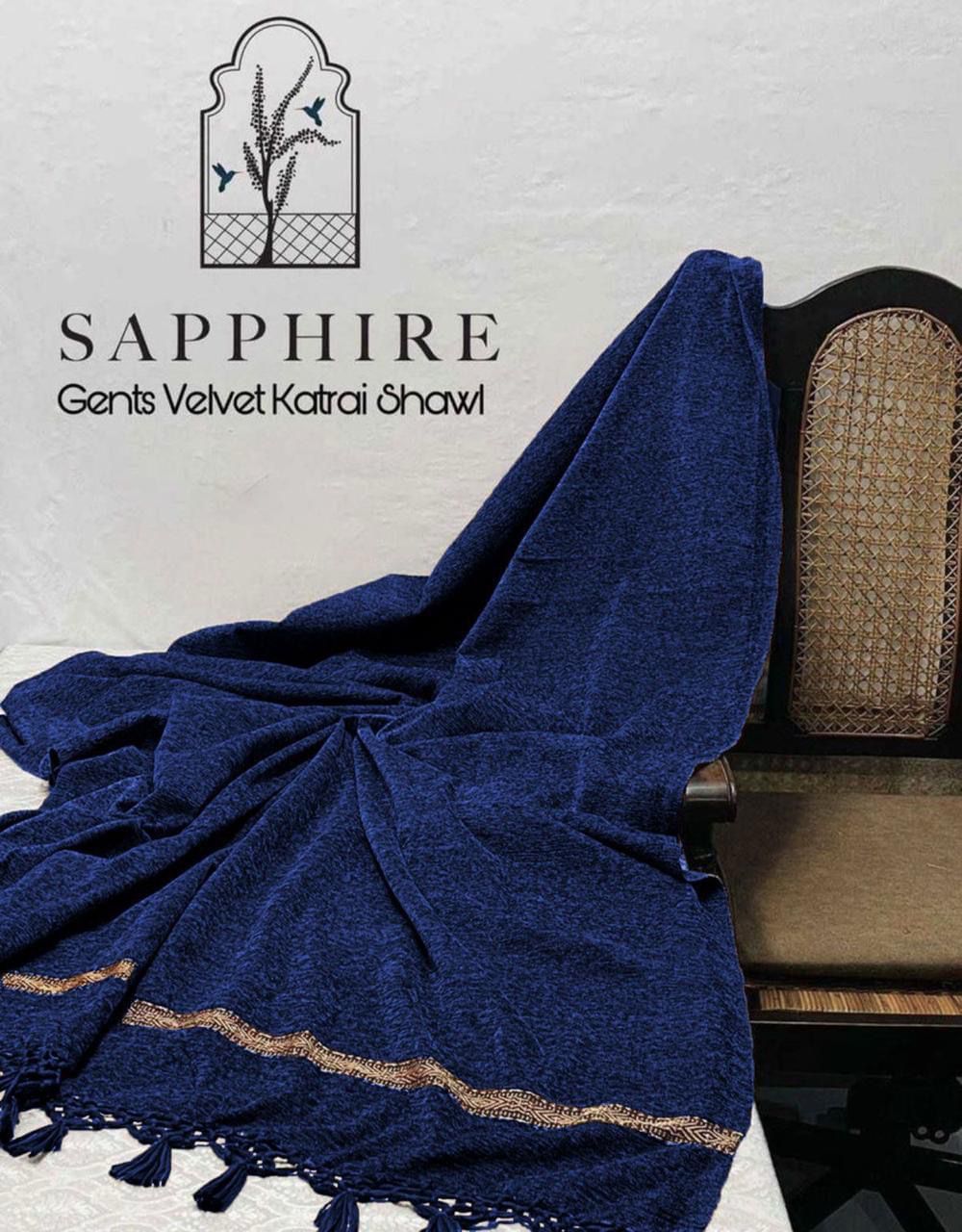 DFM-03 Sapphire Men's Velvet Shawl for Winter