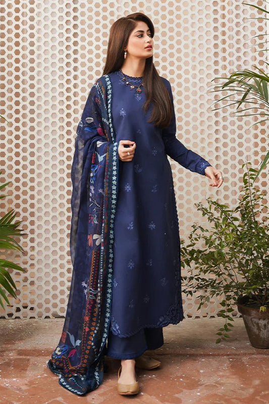 DFW-115 Afsanah Unstitched Embroided Lawn Dress