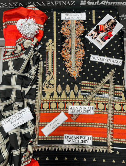 DFW-1179 Zainab Chottani Embroidery 3PC Karandi Suit