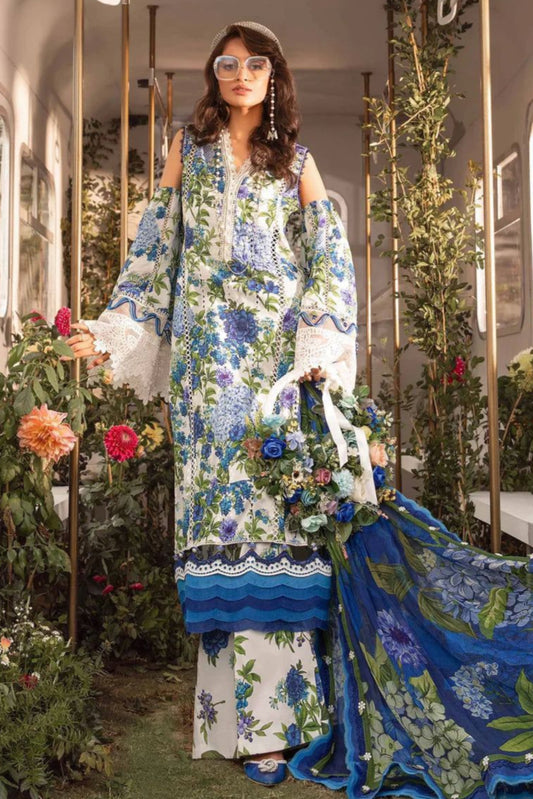 DFW-139 Maria B embroidery 3Pc Lawn Dress