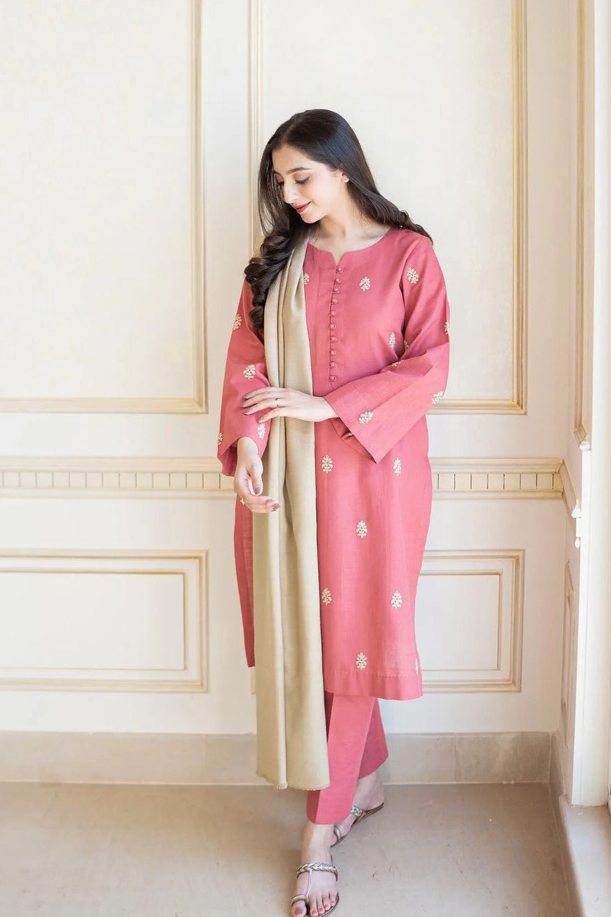 DFW-1170 A Sling Embroidery 3PC Dhanak Suit