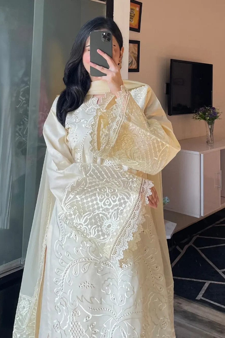 DFW-1257 Sahane Embroidery 3PC Dhanak Suit