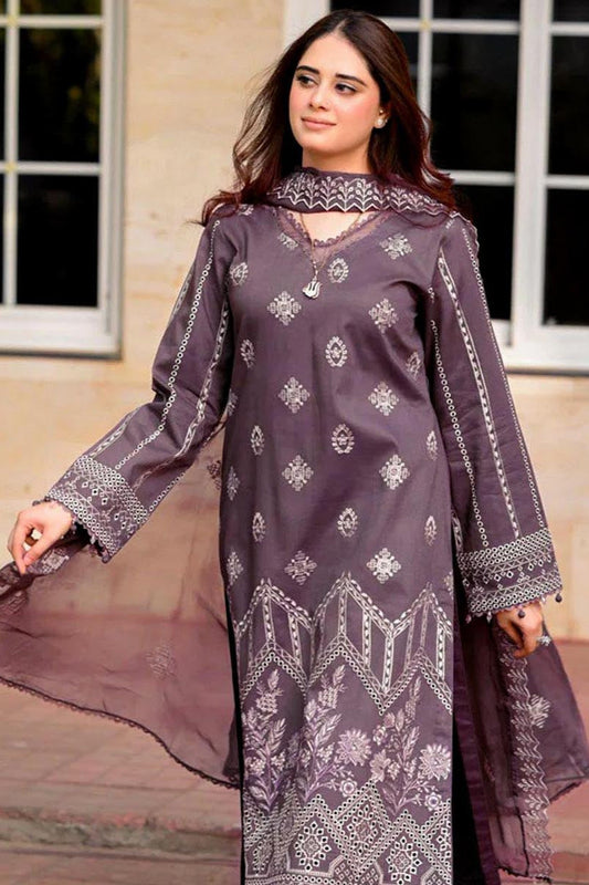 DFW-909 Libaas Heavy Embroidery 3PC Dhanak Suit