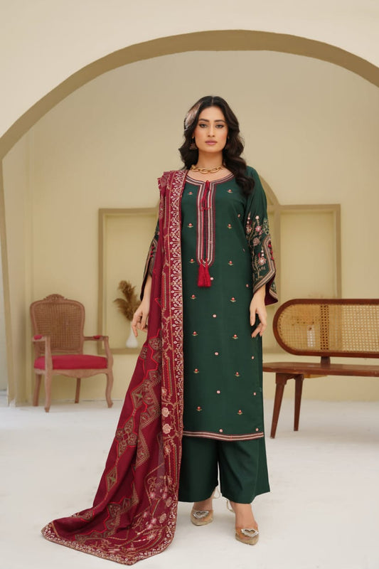 DFW-1189 Anum & Irum Embroidery 3PC Dhanak Suit