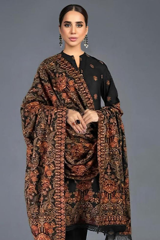 DFW-974 Bareeze Heavy Embroidery 3PC Dhanak Suit
