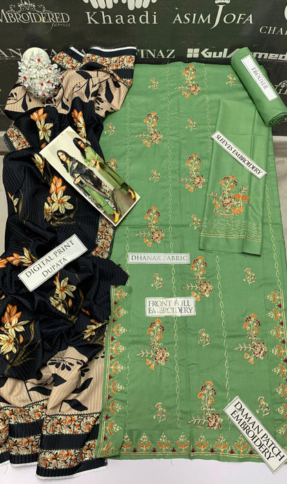 DFW-890 Urge Heavy Embroidery 3PC Dhanak Suit