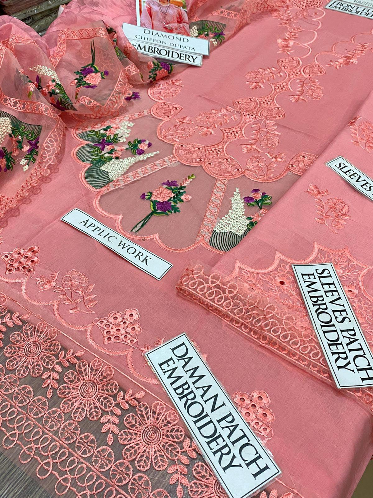 DFW-1334 Crimson Embroidery 3PC Lawn Suit