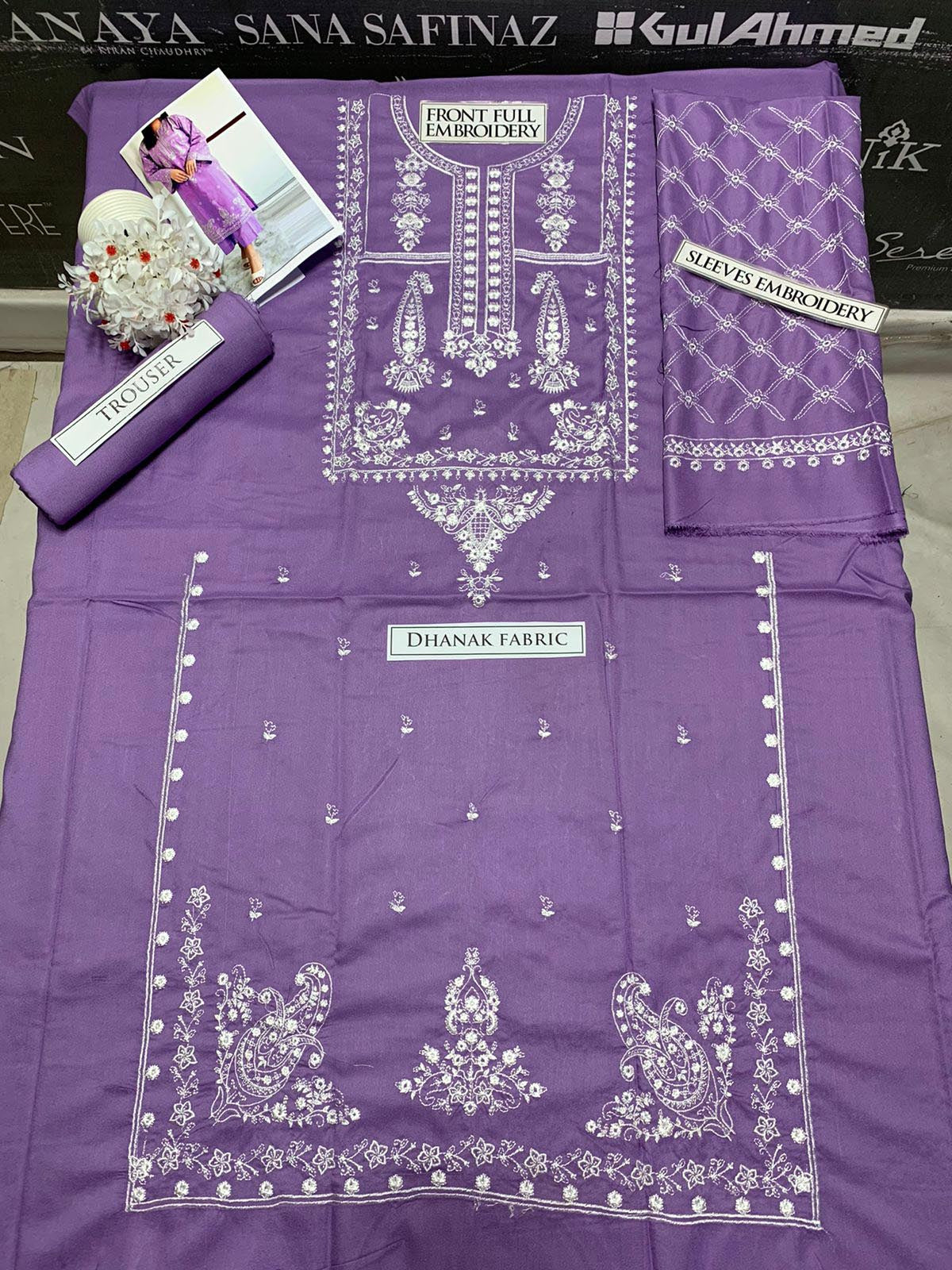 DFW-1034 Sapphire Embroidery 2PC Dhanak Suit