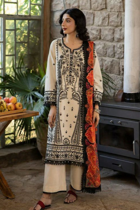 DFW-744 Asim Jofa Heavy Embroidery 3Pc Lawn Suit