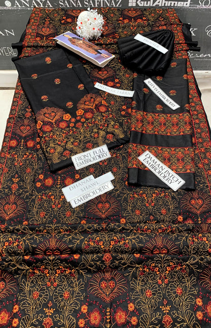 DFW-974 Bareeze Heavy Embroidery 3PC Dhanak Suit