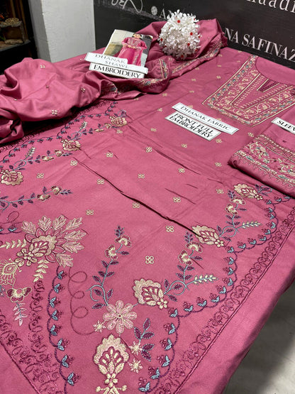 DFW-1132 Jade Embroidery 3PC Dhanak Suit
