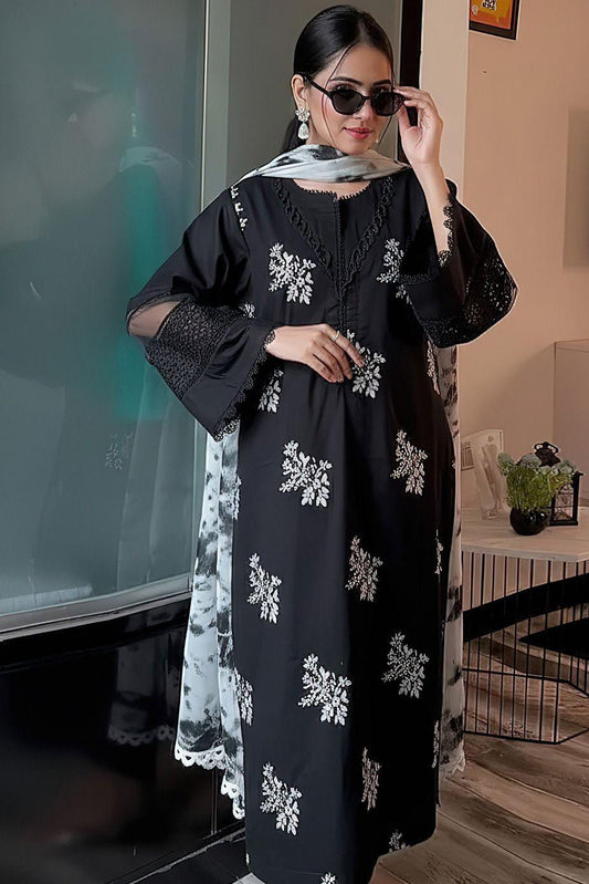 DFW-1283 Hussain Rehar Embroidery 3PC Lawn Suit