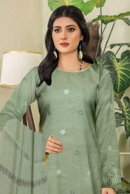 DFW-507F Minha Heavy Embroidery 3Pc Lawn Suit