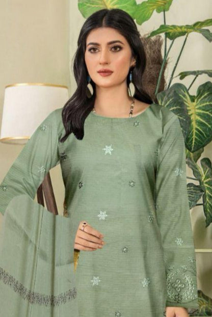 DFW-507F Minha Heavy Embroidery 3Pc Lawn Suit