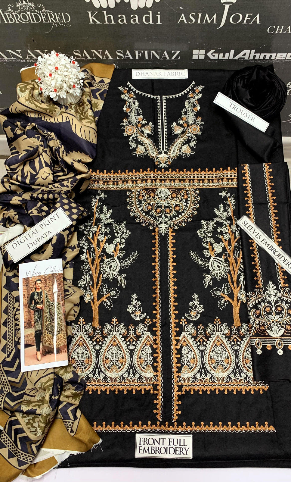 DFW-927 Maria B Heavy Embroidery 3PC Dhanak Suit