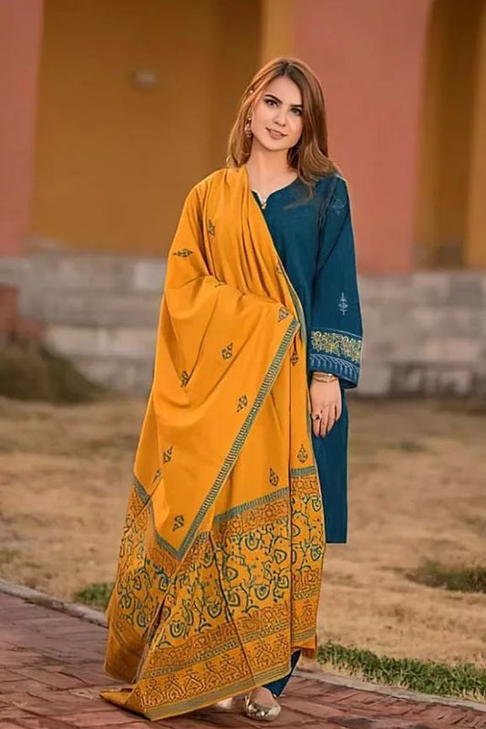 DFW-1243 ASling Embroidery 3PC Dhanak Suit