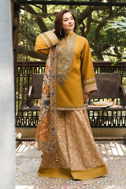 DFW-1050 Sapphire Embroidery 3PC Dhanak Suit