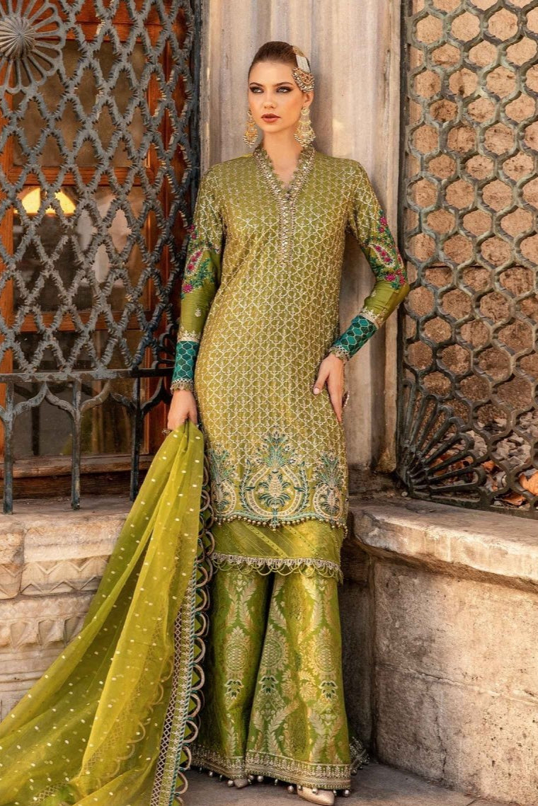 DFW-921 Maria B Heavy Embroidery 3PC Dhanak Suit