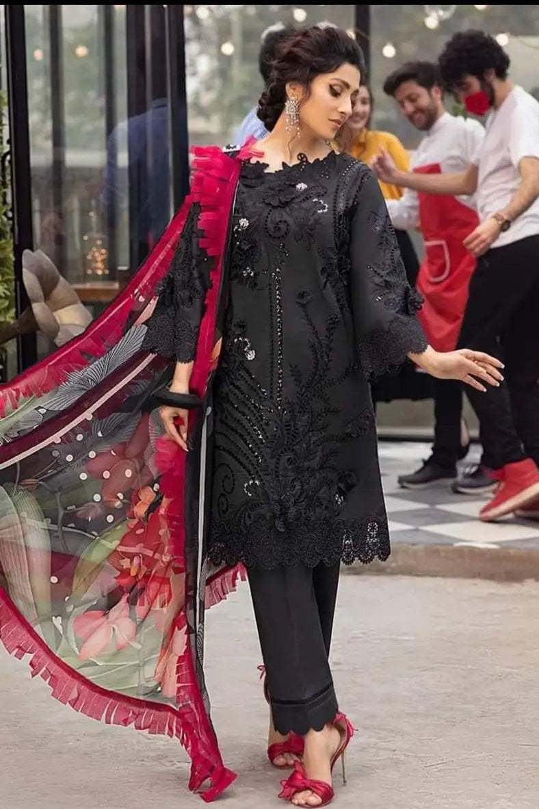 DFW-1267 Mushq Heavy Embroidery 3PC Lawn Suit