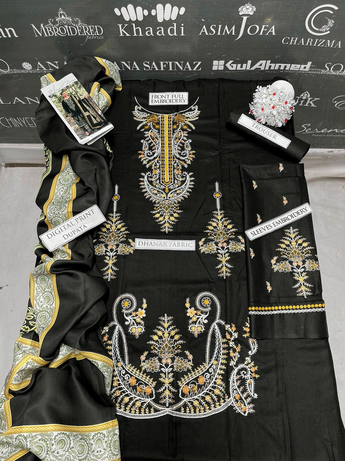 DFW-988 Maria B Heavy Embroidery 3PC Dhanak Suit