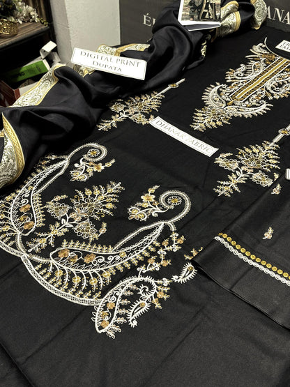DFW-988 Maria B Heavy Embroidery 3PC Dhanak Suit