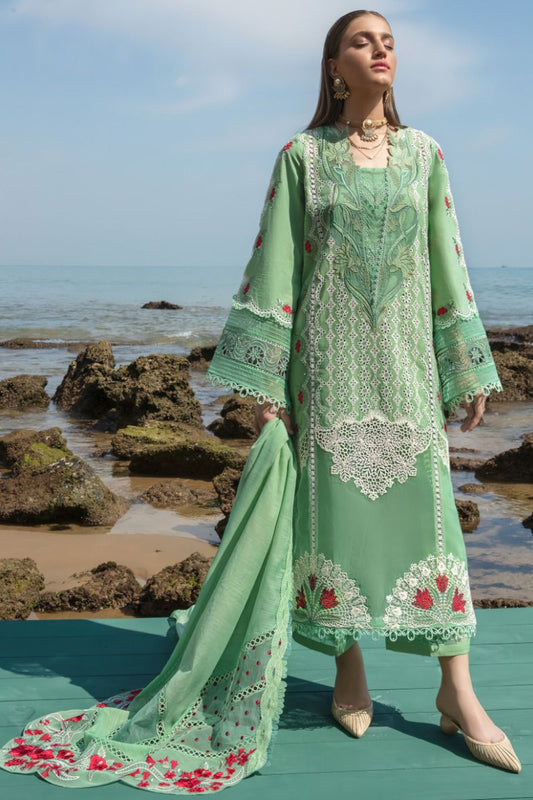 DFW-151 Chrimson Luxury Unstitched Embroidery Lawn Dress