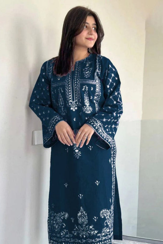 DFW-1035 Sapphire Embroidery 2PC Dhanak Suit
