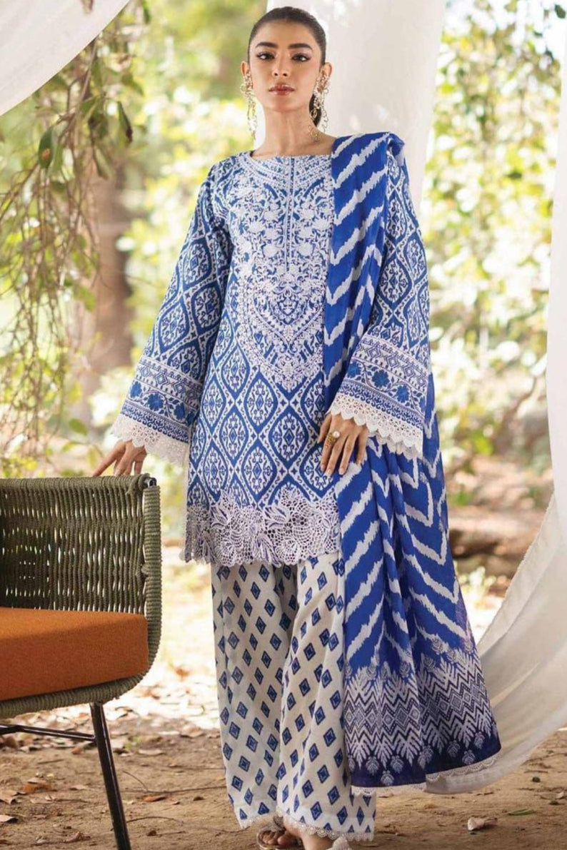 DFW-381 Zainab Embroidery 3Pc Lawn Suit