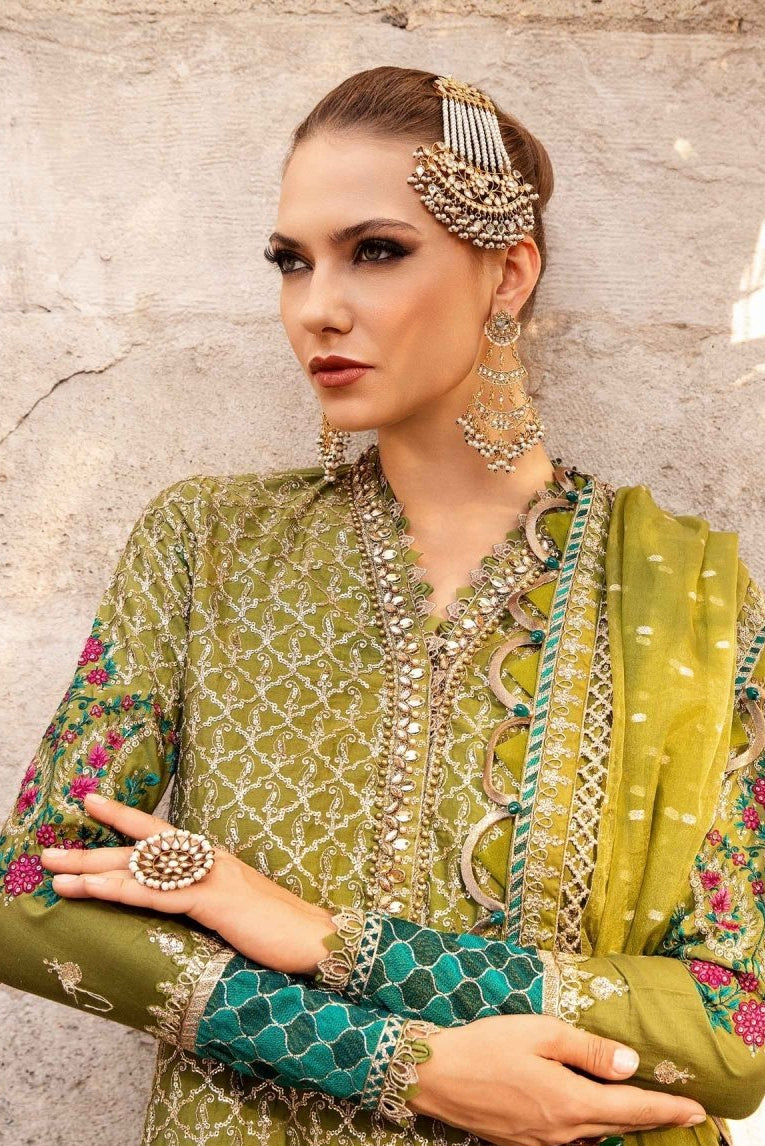 DFW-921 Maria B Heavy Embroidery 3PC Dhanak Suit