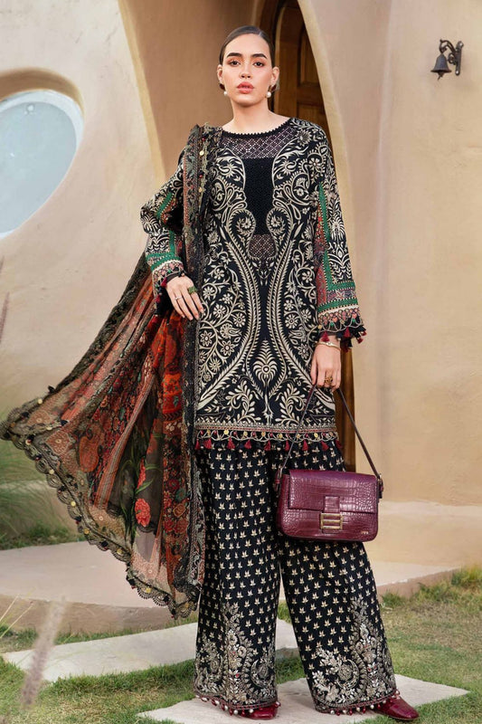 DFW-490 Maria B Embroidery 3Pc Lawn Suit