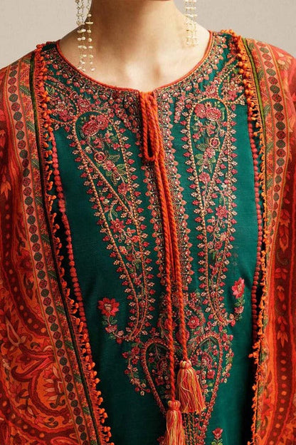 DFW-1226 Hussain Rehar Embroidery 3PC Dhanak Suit