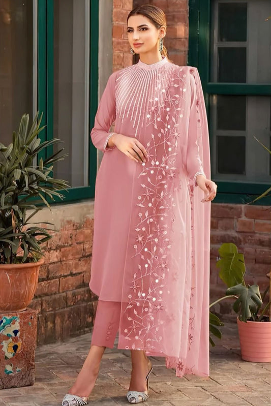 DFW-203 Jade Heavy Embroidery 3Pc Lawn Suit