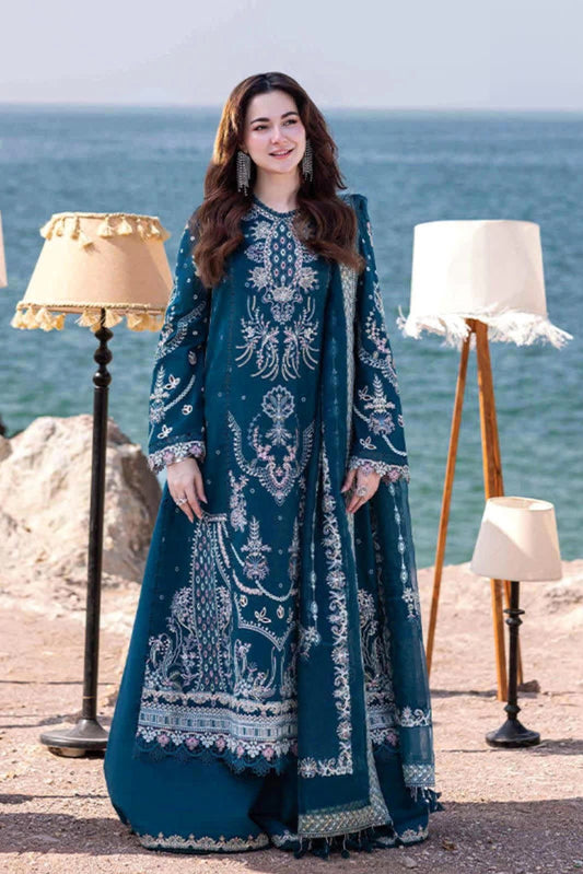 DFW-891 Qalamkar Heavy Embroidery 3PC Dhanak Suit